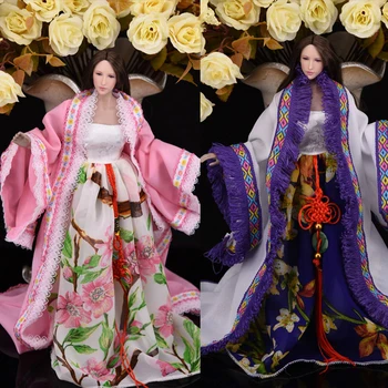 1/6 Skala Drevna Ženska Kineska Fantastična Odijevanje Haljina Suknja Odijelo Hanfu Model Haljine Pogodne 12 