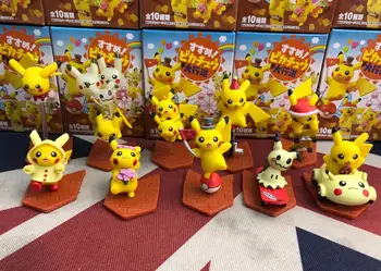 10 kom. Ti Likovi su Japanske Anime Kawai Pikachu Lutka Automobil Uređenje Doma Uređenje Dječje Igračke Poklon Za Rođendan