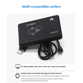 13,56 Mhz za RFID Čitač EM4300 M1 USB Senzor Blizine Čitač Pametnih Kartica bez pogonskog uređaja MF IC USB za Kontrolu pristupa