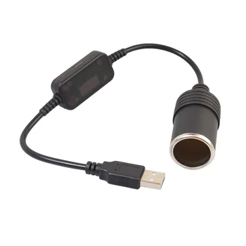 1pc 5 U SB Do 12 U Utičnicu Upaljača za USB Muški Ženski Adapter za Upaljač Pretvarač Pribor Za Automobilske Elektronike