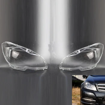 2 kom/par, poklopac objektiva prednja svjetla za Mercedes Benz C Class W204 2011-2015 A2048203539 lijevo, desno A2048203639