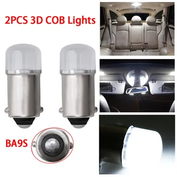 2 kom Super Svijetle 12 U Auto-Led Svjetiljka BA9S Keramičke COB LED Žarulja BA9S T4W Auto-Registarske pločice svjetlo Za Čitanje Bijela