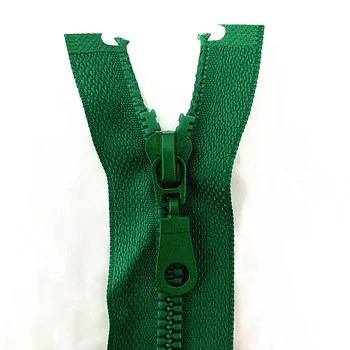 2 komada, 5 # 25 cm (10 inča) Zelena odvojiva Munja od Smole s automatskim Plastične patent-zatvarač Eco Lock sa otvorenim Krajem za Šivanje Kostima