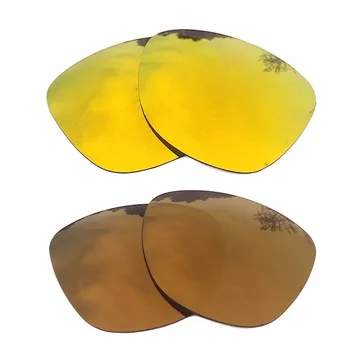 24K Zlatni i Brončani Zlatne Slr Polarizovana Izmjenjive Leće za Rimless Frogskins 100% UVA i UVB