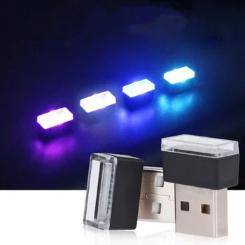 4 Boje Mini USB Svjetlo LED Моделирующий Svjetlo Auto-Difuzno Svjetlo Neonski Unutarnje Svjetlo Auto-Unutrašnjost Ukrasna Svjetlo Auto Robe