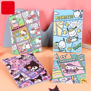 4 kom. Sanrios Hello Kittys A5 Auto Line Knjiga Anime Kawai Crtani Strip Stil Mali bilježnica Blaga Kopija Izvanredni Student bilježnica