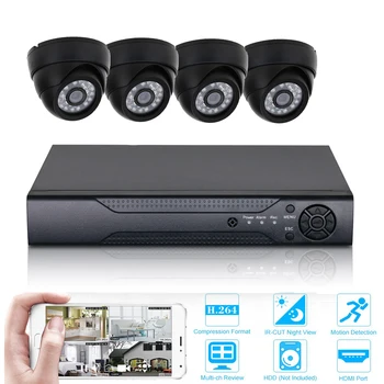 4CH 1080P DVR Set HD CCTV Kamera Sustav Video Kit P2P prikaz mobilnog telefona sigurnost u Zatvorenom prostoru
