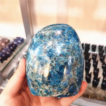 600-1000 d Super Veliki Lijepi Prirodni Plavi Апатит Quartz Crystal Postolje liječeći dekor