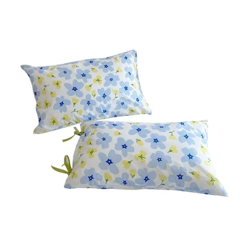 74x48 cm 100% pamuk, plava jastučnicu s cvjetnim ispis, jastučnica za spavanje, jastučnica za jedan jastuk