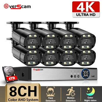 8-Kanalni Kit Sustav video Nadzora AHD Kamera 8MP Bullet Infra 6в1 AHD DVR Detekcija Pokreta Lica Analognih Kamera Komplet za video Nadzor
