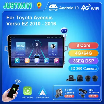 Android 10,0 Auto Media player Za Toyota Avensis Verso EZ 2010-2016 2 Din Auto Radio GPS Navigacija DVD CD IPS Stereo WIFI