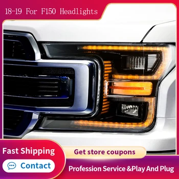 Auto-Lampa za Ford F150 RAPTOR 2018-2019 sklop s upaljenim svjetlima, Pribor za Glave Svjetlo
