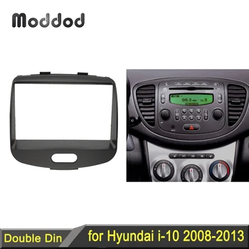 Dvostruki Din Uređaj Opšav za Hyundai i-10 2008 + Stereo Crtica Kit Odgovara Instalacija Završiti Prijelaz Prednji Panel Ploča DVD Okvir