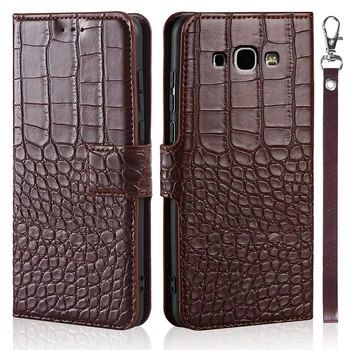 Flip torbica za telefon Samsung Galaxy A8 2015 SM-A8000 A800F/DS, torbice od krokodilske kože, Luksuzna Torbica-novčanik, Držač