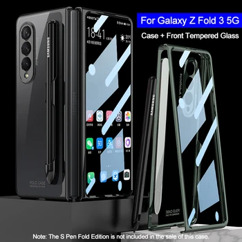 GKK Original Torbica Za Samsung Galaxy Z Fold 3 5G Torbica Od Kaljenog Stakla s Utorom Za olovke Pokrivenost Torbica Za Samsung Z Fold 3 5G