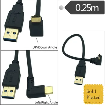 Gore i Dolje, Lijevo i Desno pod Kutem od 90 stupnjeva Micro USB Priključak za USB штекерному priključak za Punjenje podataka Cable0.25m za mobilni telefon Tableta