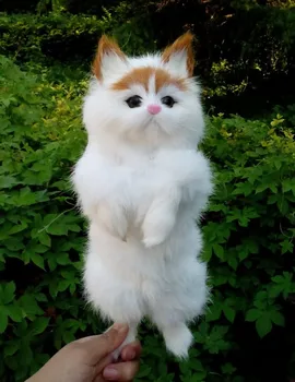 imitacija стоячего mačka oko 16*9*27 cm krut model, bijela igračka za mačke od polietilena i krzna, dar za uređenje doma 2317