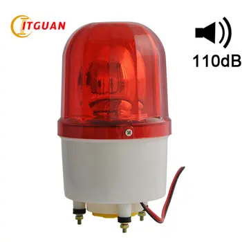 Lampe LTE-1101K Revolving Upozoravajuće svjetlo Sa Zvučnim Signalom 110dB Crveno Žuto Zelena Plava Sigurnosni Vijak Donja Žarulja 12V
