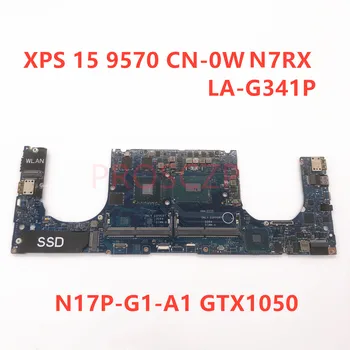 Matična ploča CN-0WN7RX 0WN7RX WN7RX Za DELL XPS 15 9570 Matična ploča laptopa I9-8950HK Procesor GTX1050 grafički procesor LA-G341P 4G 100% Radi dobro