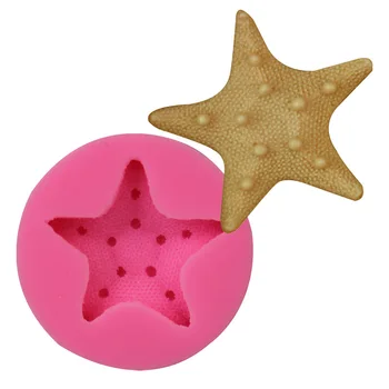 Morska zvijezda u oceanu temu, uradi sam, čokolade oblik, šećerna silikonska forma za kapanjem za pečenje, kalup za kolač, kalup za sapun za ruke, uradi sam, drip гипсовое ukras