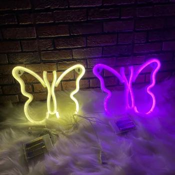 Novi Proizvod Led Neonski Svjetlo Leptir Ins Uređenje Interijera Noćno Svjetlo Novo Korisničko Svečane Lampa Atmosfera Svjetlo
