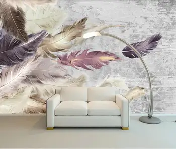 Običaj 3D slike pozadina freska cementa tekstura pero spavaća soba dnevni boravak i kauč pozadina zidno slikarstvo