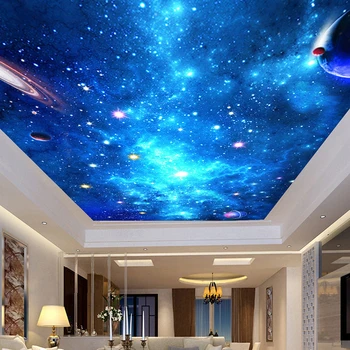 Običaj 3D Slike Pozadina Strop Freska Dnevni boravak Spavaća soba Bar Stropni Pozadina Dekor Pozadine Osnovna Galaxy Zvjezdano Nebo