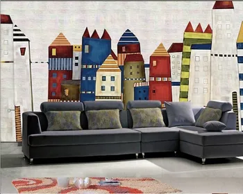 Običaj papel DE parede infantil, veliki dvorac freske za dnevni boravak TV dječja soba pozadina zida home dekor pozadine