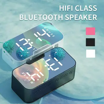 Ogledalo Digitalni Alarm LED Bežični Bluetooth Zvučnik Punjiva MP3 Radio Pametna Kuća