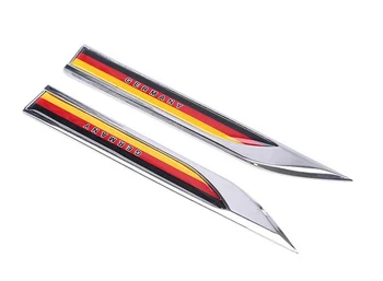 Par Metalnih Dragulja Njemački Zastava Auto Krilo Nož Amblem Suknje Ikonu Naljepnice Naljepnica Auto Ocjena