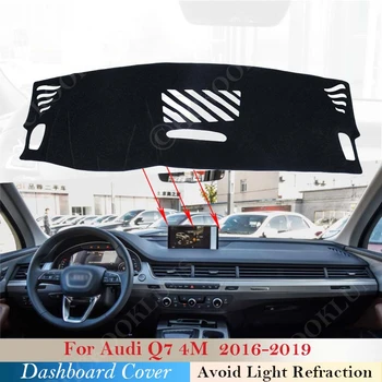 Poliester za Audi Q7 4 M 2016 ~ 2019 Auto Oprema Kontrolna Ploča Štitnik Za sunce Anti-UV Tepih S-line Poklopac ploče s Instrumentima Zaštitna Maska