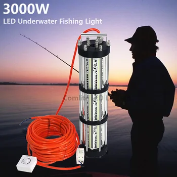Riblja Mamac 3000 W AC 200-240 30 M Kabel Duboko Podvodno LED Ribolov Lampa za Lignje Малька