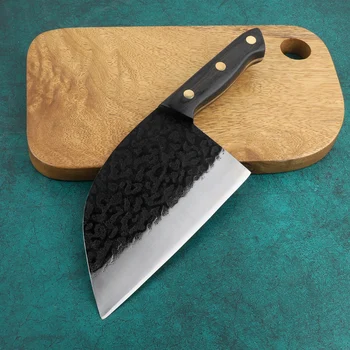 Ručno kovana trodijelna мясницкий nož od nehrđajućeg čelika, kineski nož za rezanje kože, srpski kuhar nož