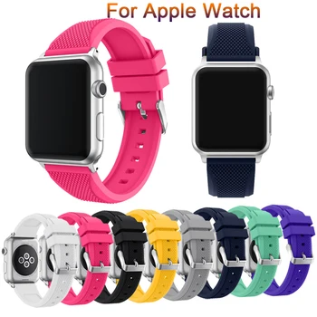 Silikonska narukvica Za Apple Watch 40 mm 44 mm 38 mm 42 mm moderan klasični uzicom za pametne sati Apple Watch series 7 6 4 3 2 1 Sat