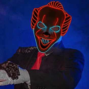 sjajna Маскарадная maska za Noć vještica za zurke, cosplay, poznati klaun Stephena Kinga
