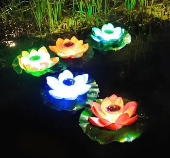 Solarni akcija lampa bazena Vrta Ribnjaka Obliku lotosova cvijeta Svjetlosti LED kupanju