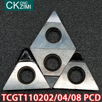 TCGT110202 PCD TCGT110204 PCD TCGT110208 PCD umetanje Dijamant umetanje okretanje alata CNC stroj TCGT 16T3 za Bakar i Aluminij