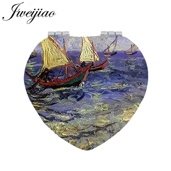 Youhaken ulje na platnu van Gogh Apstrakcije ispis na koža džepnom ogledalo Jedrilicu morsko туалетное ogledalo ZZ104