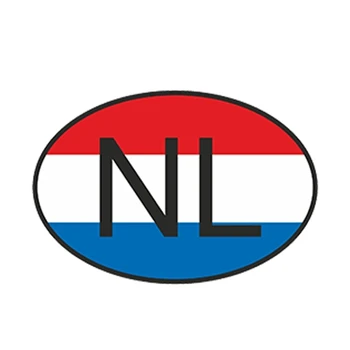 Zanimljiva je Auto Oznaka Nl Kod Zemlje Nizozemska Ovalni sa Zastavom Auto-Stil PVC 13 cm x 9 cm Vinil Pribor za Motocikle
