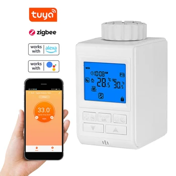 Zigbee 3,0 LCD Zaslon Termostatski Radijator Ventil Kontroler Termostat Grijač Temperatura Glasovno Upravljanje Radi Alexa Google Home